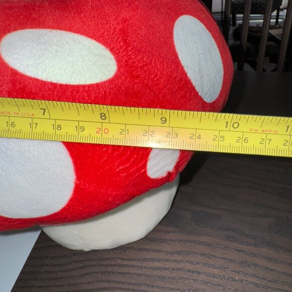 Mushroom Plush Gift Basket with Handle Spring Mother's Day Basket Red and White - Picture 7 of 7